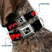 Buckle-Down Seatbelt Buckle Dog Collar - 99 PROBLEMS Black/Red