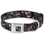 Dog Bone Seatbelt Buckle Collar - 3-D TV Cats in Space