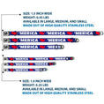 Load image into Gallery viewer, Dog Bone Seatbelt Buckle Collar - 'MERICA/USA Silhouette Blue/White/Red
