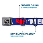 Dog Bone Seatbelt Buckle Collar - 'MERICA/USA Silhouette Blue/White/Red