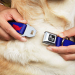 Dog Bone Seatbelt Buckle Collar - 'MERICA/USA Silhouette Blue/White/Red