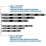 Dog Bone Black/Silver Seatbelt Buckle Collar - #DBAP Hash Tag Text Black/White