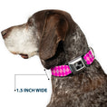 Load image into Gallery viewer, Dog Bone Seatbelt Buckle Collar - Argyle Pink/Fuchsia/Blue

