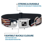 Dog Bone Seatbelt Buckle Collar - American Eagle Flags