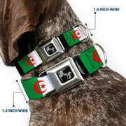 Dog Bone Seatbelt Buckle Collar - Algeria Flags