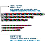 Dog Bone Seatbelt Buckle Collar - Arrows Black/Multi Color
