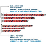 Dog Bone Seatbelt Buckle Collar - Americana Stars & Stripes Red/White/Blue/White