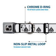 Dog Bone Seatbelt Buckle Collar - Ace of Spades