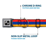 Dog Bone Seatbelt Buckle Collar - Armenia Flag Distressed