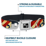 Dog Bone Seatbelt Buckle Collar - Americana Diagonal Vintage Stars & Stripes2
