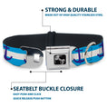 Load image into Gallery viewer, Dog Bone Seatbelt Buckle Collar - Anchor/Stripe Blues/White
