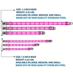 Dog Bone Seatbelt Buckle Collar - Anchor/Stripe Pinks/Purple