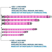 Dog Bone Seatbelt Buckle Collar - Anchor/Stripe Pinks/Purple