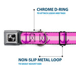 Dog Bone Seatbelt Buckle Collar - Anchor/Stripe Pinks/Purple