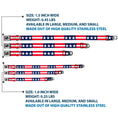 Load image into Gallery viewer, Dog Bone Seatbelt Buckle Collar - Americana Stars & Stripes
