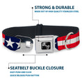 Load image into Gallery viewer, Dog Bone Seatbelt Buckle Collar - Americana Stars & Stripes
