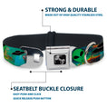 Load image into Gallery viewer, Dog Bone Seatbelt Buckle Collar - Aliens & UFO's Galaxy/Green/Black/White
