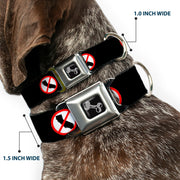 Dog Bone Seatbelt Buckle Collar - Anti-California Logo Black/Red/White