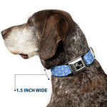 Dog Bone Seatbelt Buckle Collar - Anchor2 Monogram Baby Blue/Baby Pink/White
