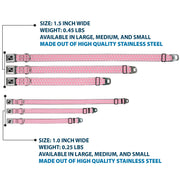 Dog Bone Seatbelt Buckle Collar - Anchor2 Monogram Baby Pink/Baby Blue/White