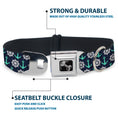 Load image into Gallery viewer, Dog Bone Seatbelt Buckle Collar - Anchor2/Helm Monogram Navy/Turquoise/White

