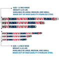 Load image into Gallery viewer, Dog Bone Seatbelt Buckle Collar - American Flag Vertical CLOSE-UP
