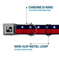 Load image into Gallery viewer, Dog Bone Seatbelt Buckle Collar - Americana Stars & Stripes4 Blue/White/Red
