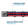 Load image into Gallery viewer, Dog Bone Seatbelt Buckle Collar - Americana Stripe w/Stars2 Blue/Red/White
