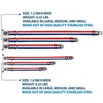Dog Bone Seatbelt Buckle Collar - Americana Star Stripes Red/White/Blue