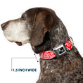 Load image into Gallery viewer, Dog Bone Seatbelt Buckle Collar - Bandana/Skulls Red/White
