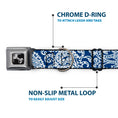 Load image into Gallery viewer, Dog Bone Seatbelt Buckle Collar - Bandana/Skulls Royal/White
