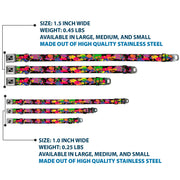 Dog Bone Seatbelt Buckle Collar - BD Paint Splatter Black/Neon