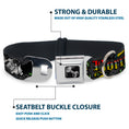 Load image into Gallery viewer, Dog Bone Seatbelt Buckle Collar - Born to Raise Hell Gray
