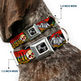 Load image into Gallery viewer, Dog Bone Seatbelt Buckle Collar - Born to Raise Hell Red
