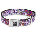 Load image into Gallery viewer, Dog Bone Seatbelt Buckle Collar - Born to Blossom Blue
