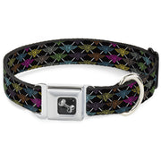 Dog Bone Seatbelt Buckle Collar - BD Monogram Black/Multi Neon