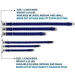 Dog Bone Seatbelt Buckle Collar - Buffalo Plaid Black/Blue
