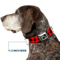 Load image into Gallery viewer, Dog Bone Seatbelt Buckle Collar - Buffalo Plaid Black/Red
