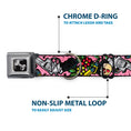 Load image into Gallery viewer, Dog Bone Seatbelt Buckle Collar - Born to Raise Hell CLOSE-UP Pink

