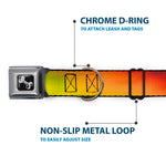 Dog Bone Seatbelt Buckle Collar - BD Psychedelic