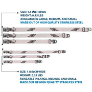 Dog Bone Seatbelt Buckle Collar - BD Plaid White/Gray/Red