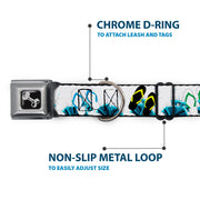 Dog Bone Seatbelt Buckle Collar - Beach Flip Flops