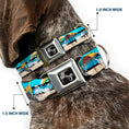 Load image into Gallery viewer, Dog Bone Seatbelt Buckle Collar - Beach Scene 1
