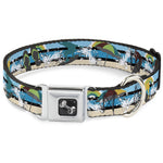 Dog Bone Seatbelt Buckle Collar - Beach Scene 1