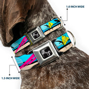 Dog Bone Seatbelt Buckle Collar - Beach Scene 2