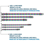 Dog Bone Seatbelt Buckle Collar - Buffalo Plaid White/Multi Color