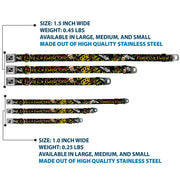 Dog Bone Seatbelt Buckle Collar - Born to Raise Hell Black