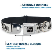 Dog Bone Seatbelt Buckle Collar - Barcode