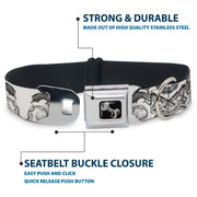 Dog Bone Seatbelt Buckle Collar - BD Est. 93 White