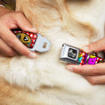 Load image into Gallery viewer, Dog Bone Seatbelt Buckle Collar - Burger & Fries Cartoon
